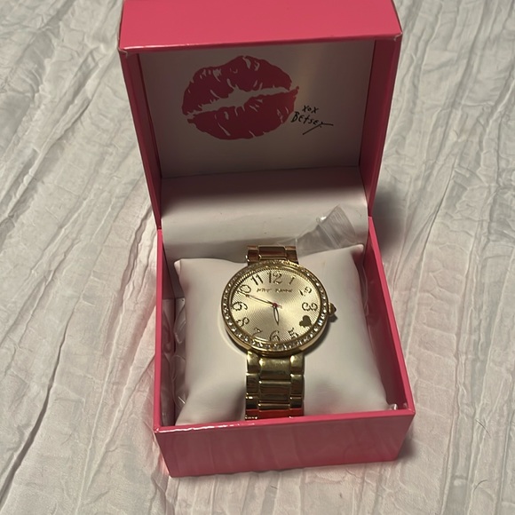 Betsey Johnson Gold Watch - Picture 1 of 5